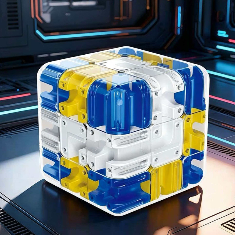 Novelty 3D Rolling Ball Maze C - Brain Teaser Cube recension och pris