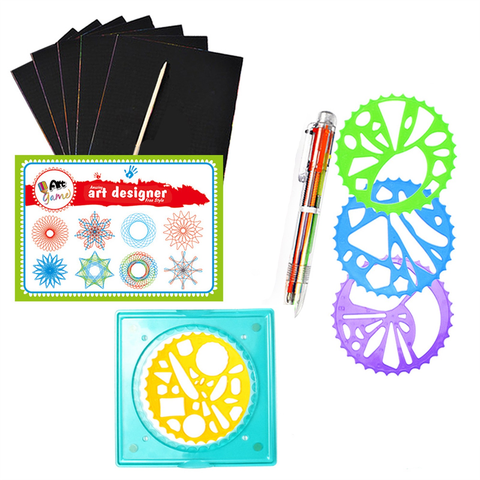 Colorful Spirograph Set Kids M - Kids Education Kit recension och pris
