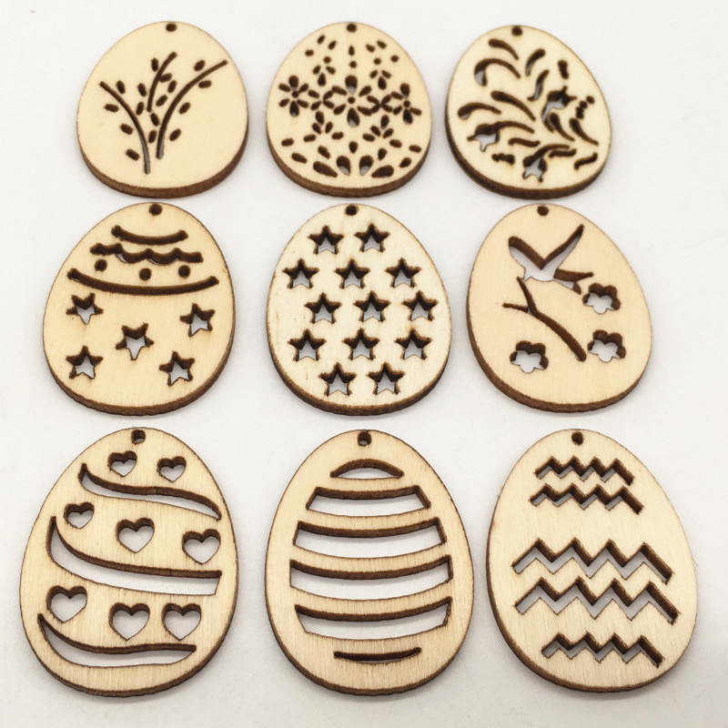50Pcs Laser Cut Wooden Eggs fo - Happy Kids Education recension och pris