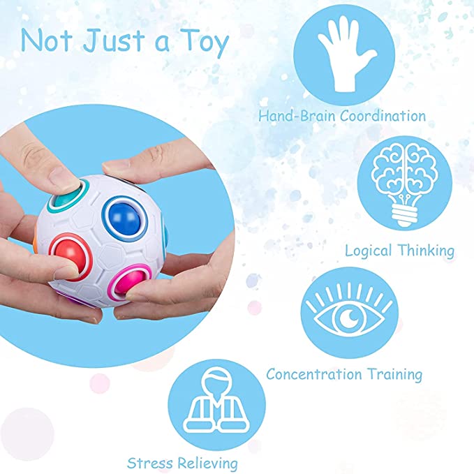=Magic Rainbow Puzzle Ball Spe - Brain Teaser Cube recension och pris
