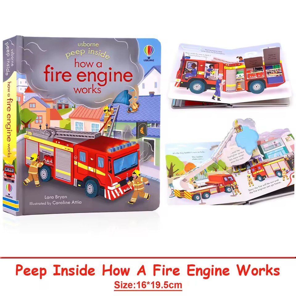 Usborne Peep Inside How A Fire - Kid Education recension och pris
