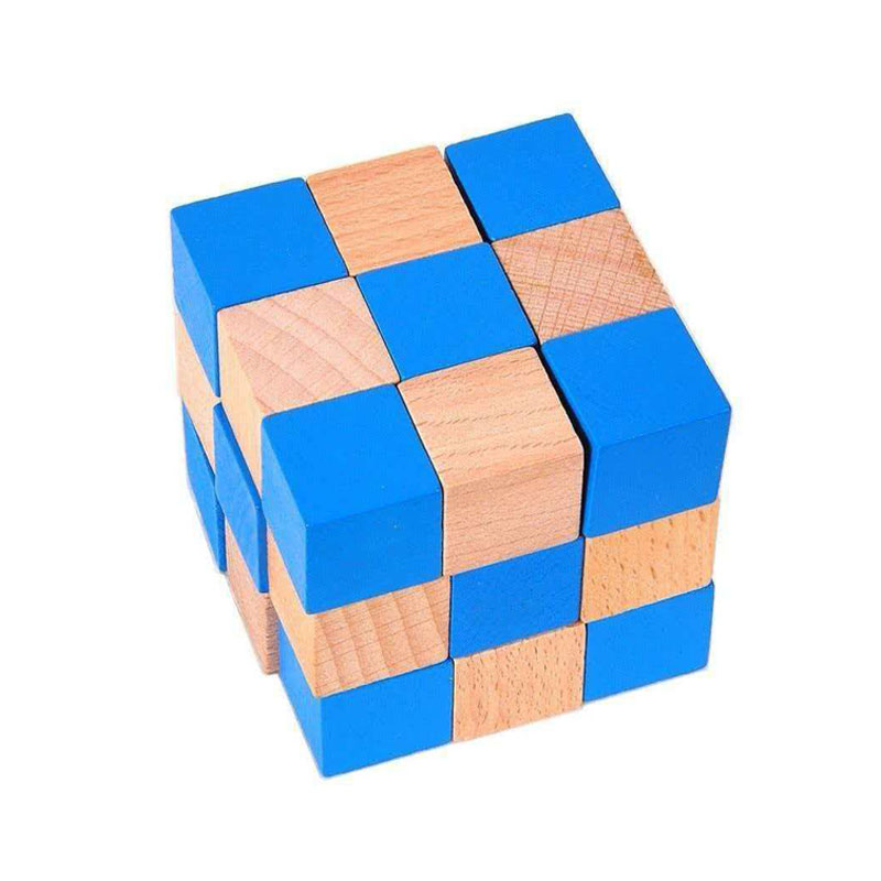 Square Snake Cube Wooden Brain - Brain Teaser Cube recension och pris