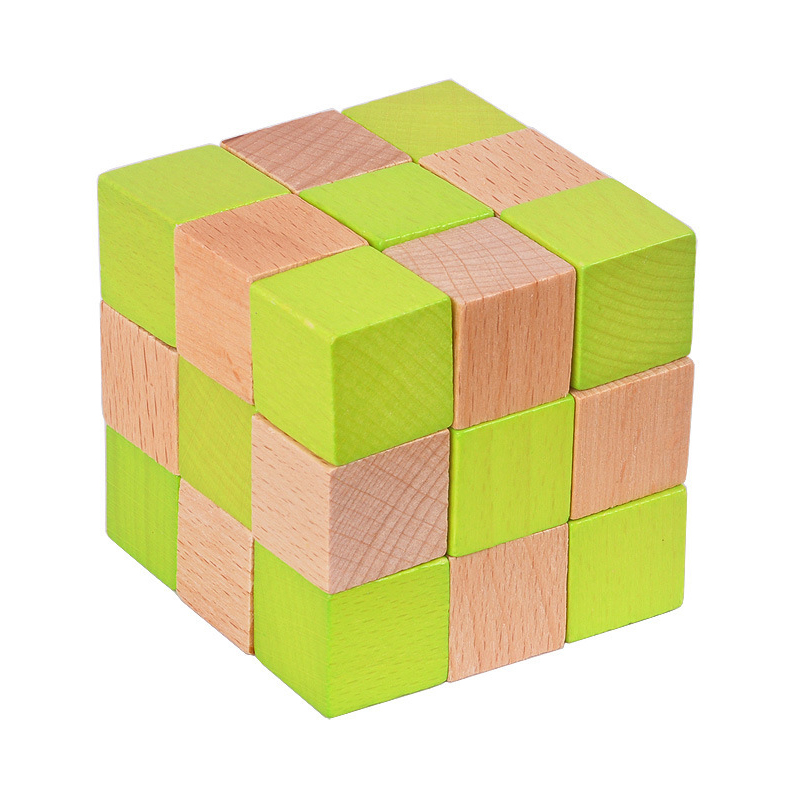 Wooden Snake Cube Puzzle IQ Lo - Brain Teaser Cube recension och pris