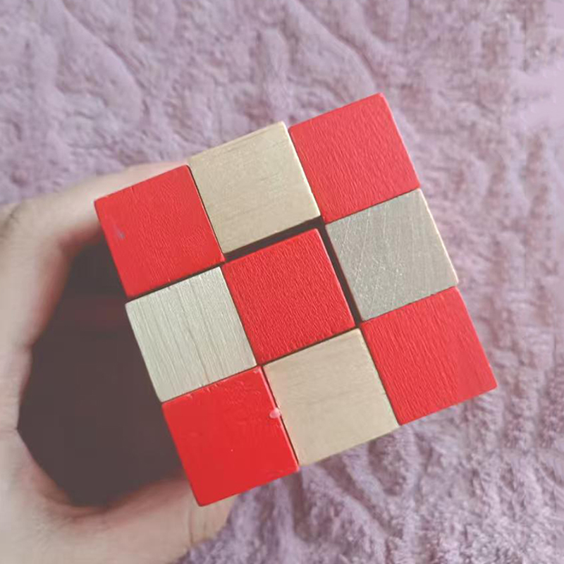 Wooden Snake Cube Puzzle IQ Lo - Brain Teaser Cube recension och pris