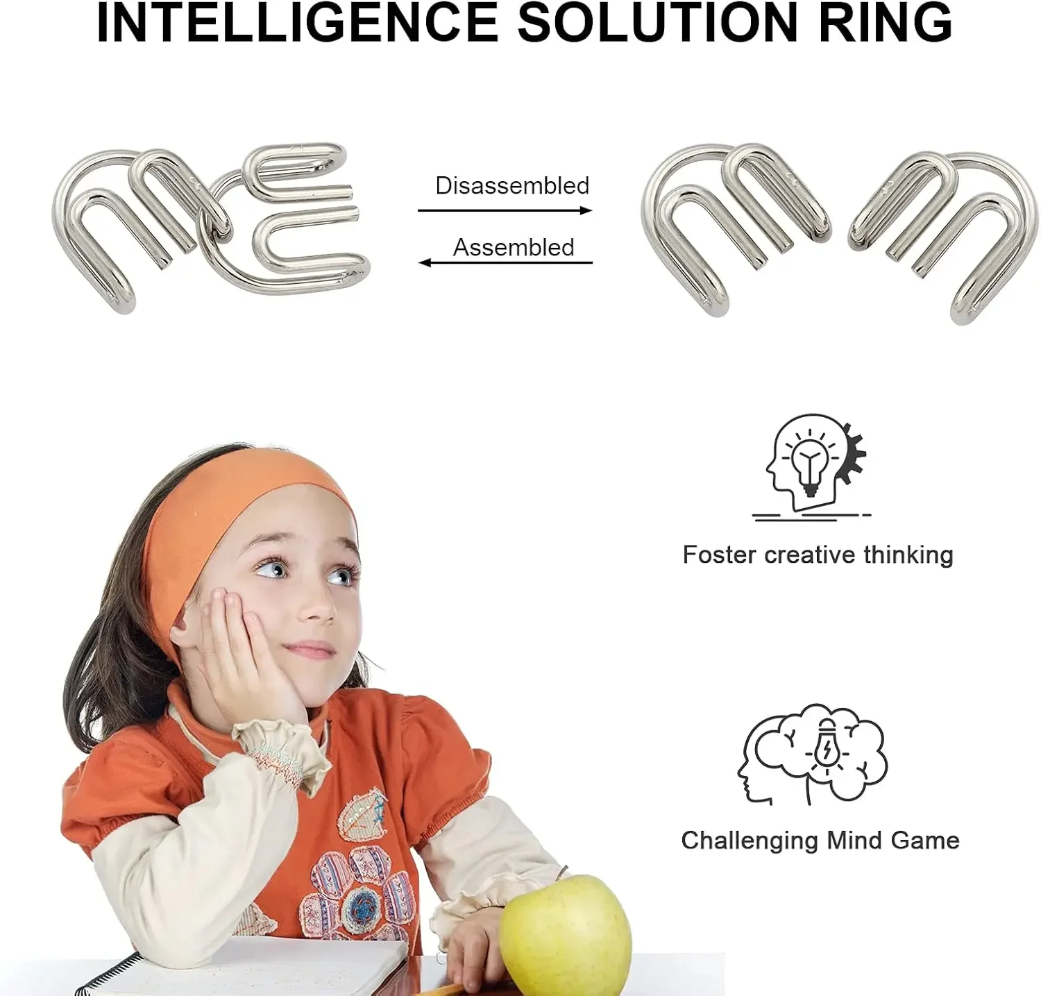 Chinese Kongming Lock 8Pcs Met - Brain Teaser Cube recension och pris