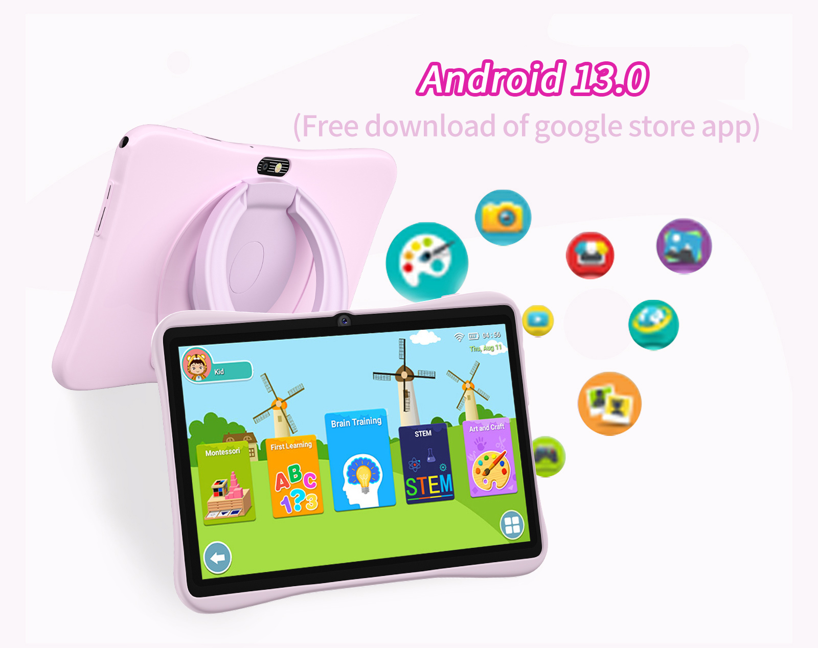 7-inch Kids Tablet 4GB+64GB, Q - Kids Education System recension och pris