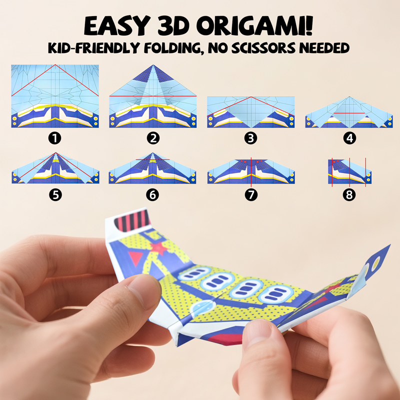 36 Sheets Paper Airplane Origa - Kids Education Kit recension och pris