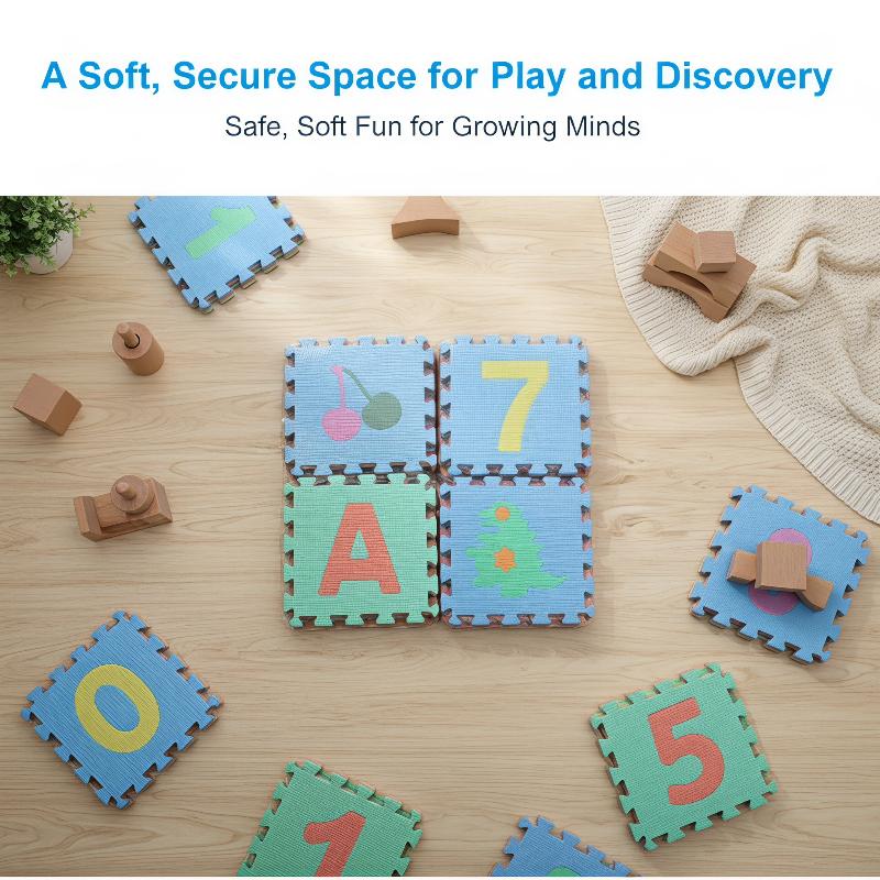 1 Piece Interlocking PE Foam P - Number Puzzle Foam recension och pris