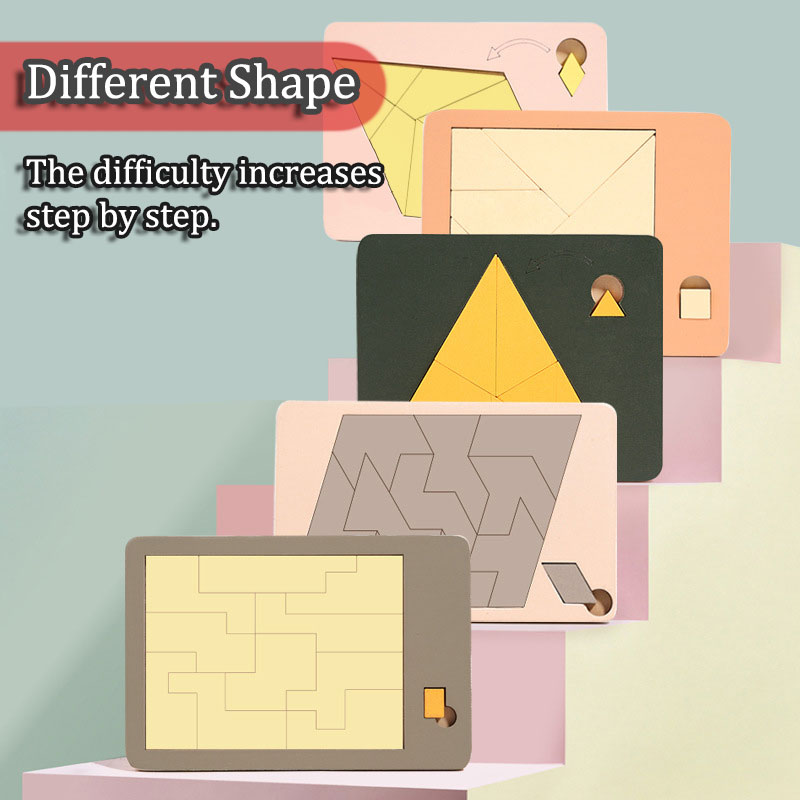 Wooden Geometric Puzzles Chall - Brain Teaser Cube recension och pris