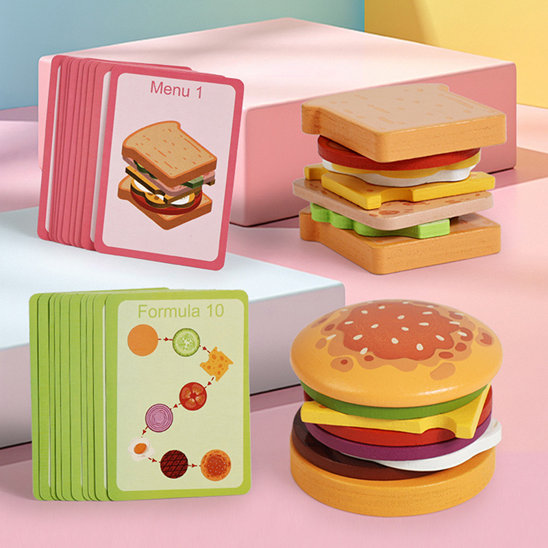【HAPPY】Wooden Hamburg Sandwich - Happy Kids Education recension och pris