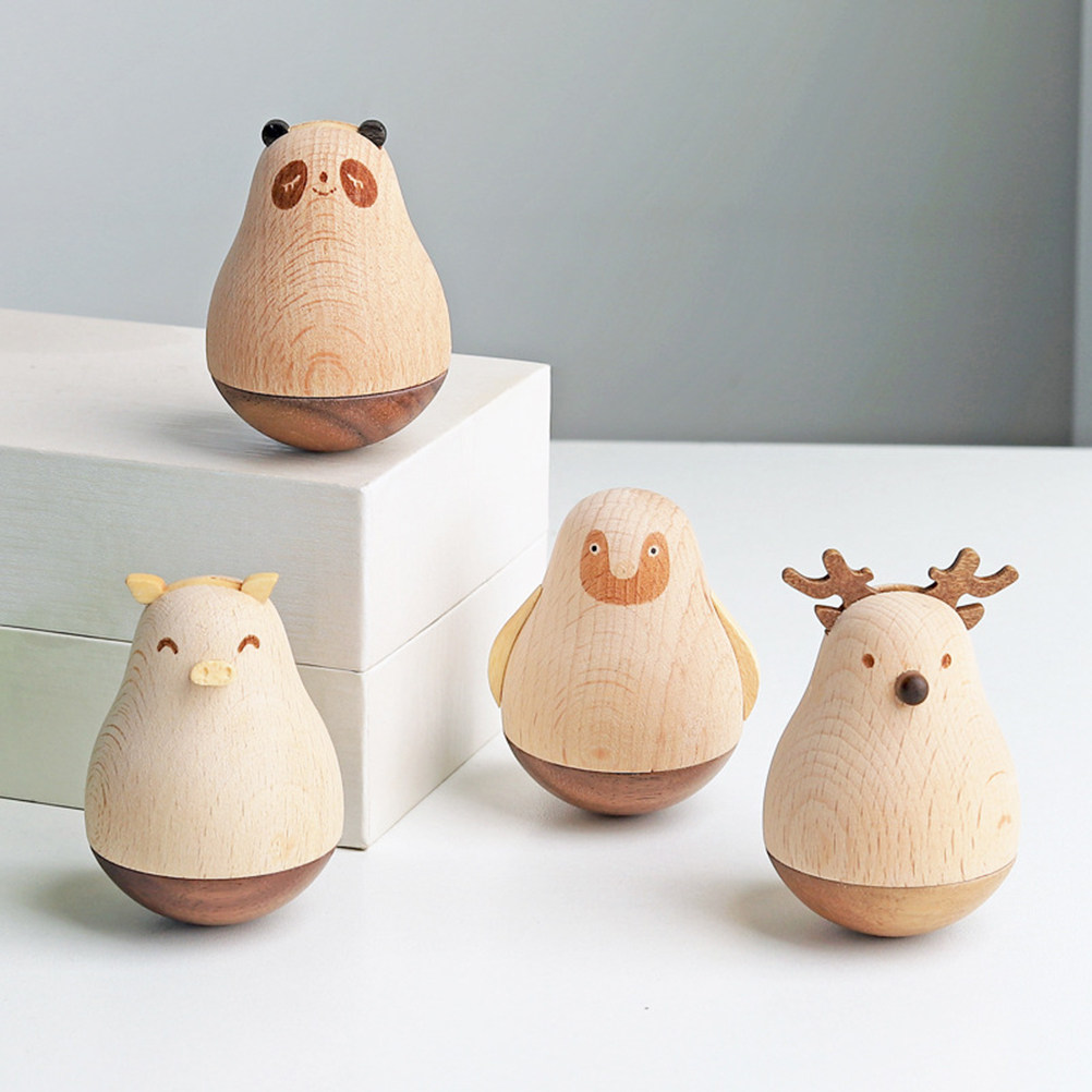 Wooden Animal Tumbler Cartoon  - Happy Kids Education recension och pris